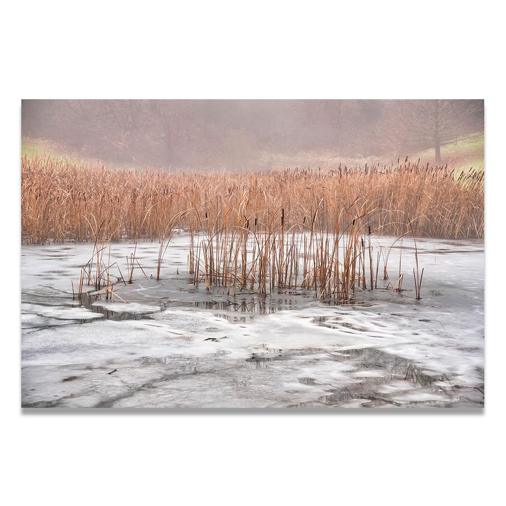 VHdfgTY Crushed IceLarge Mountain Landscape Canvas Wall Art Nature Scenery for Home Decor 40x60cm Unframed