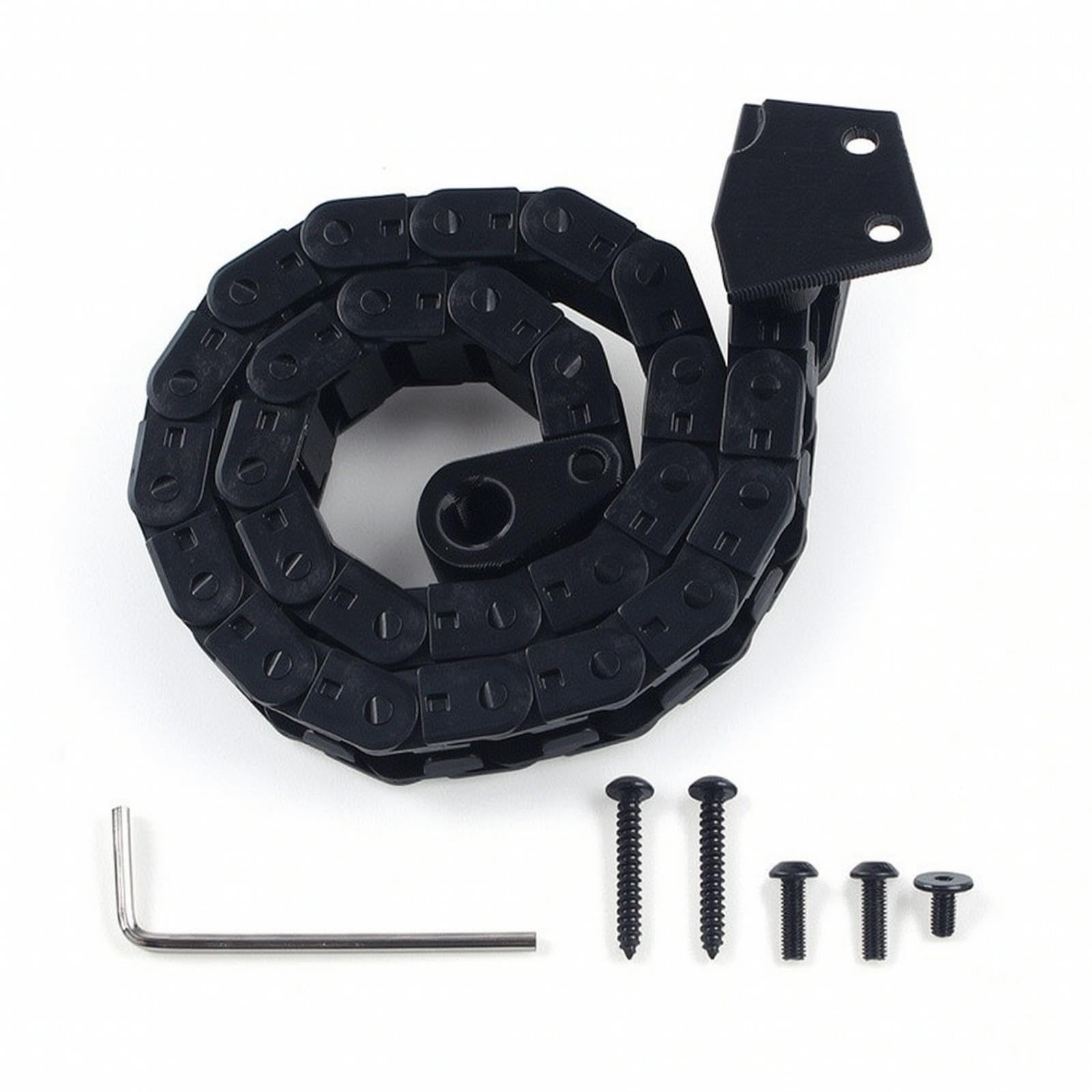 Cable Drag Chain Flexible Drag Chain Kit with Mounting Plates Black Cable Carrier for 3D Printer Hobbyists, Makers-image-44