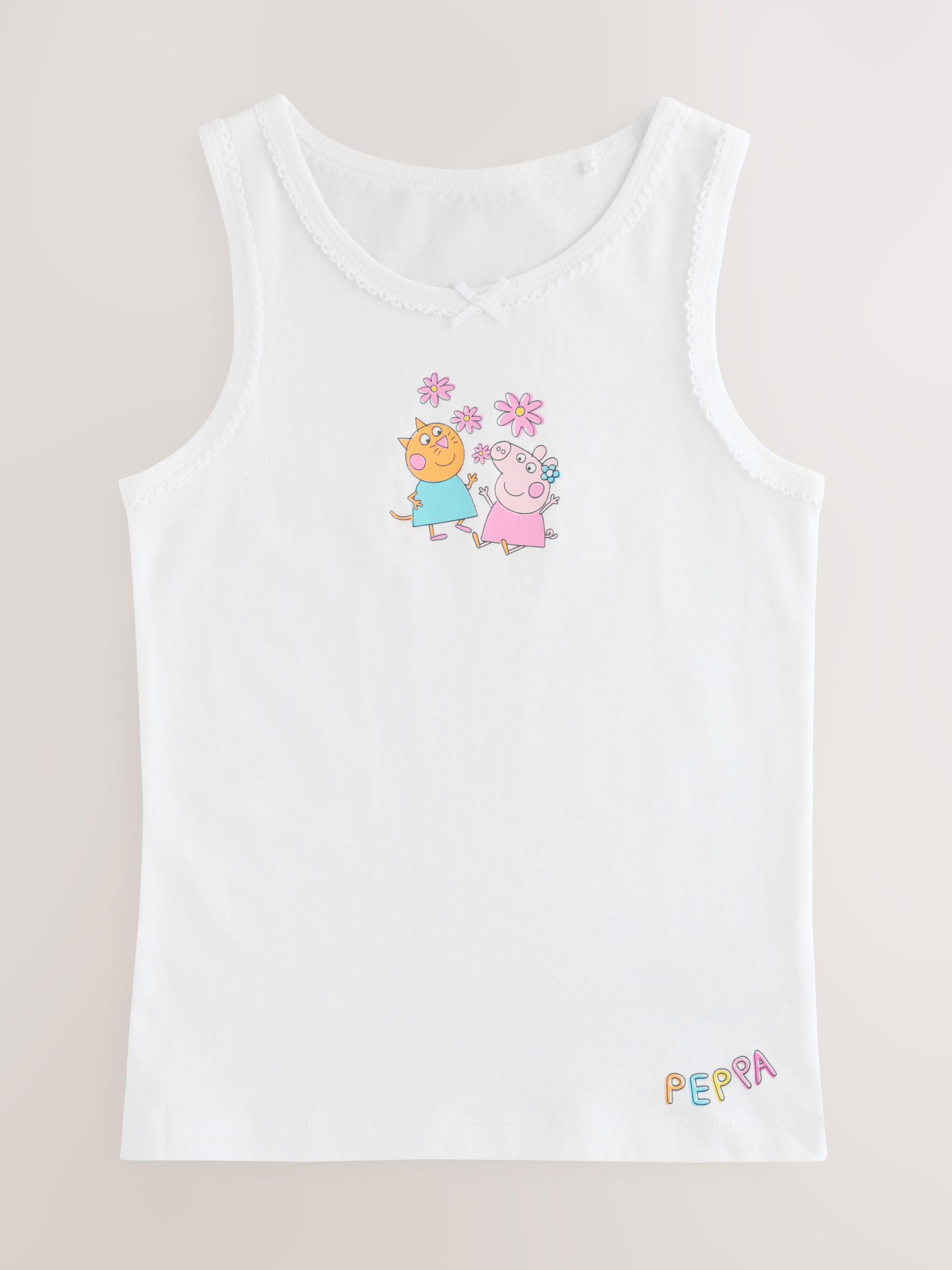NEXT Ragazza Confezione da 3 Canotte Classiche con Peppa Pig