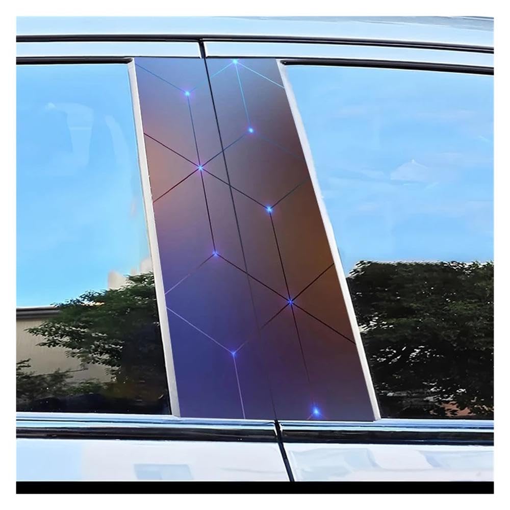 Dabhuoc One Color Car Parts 2Pcs Car Door Post Decals Geometric Spots Scratch Protection Sticker