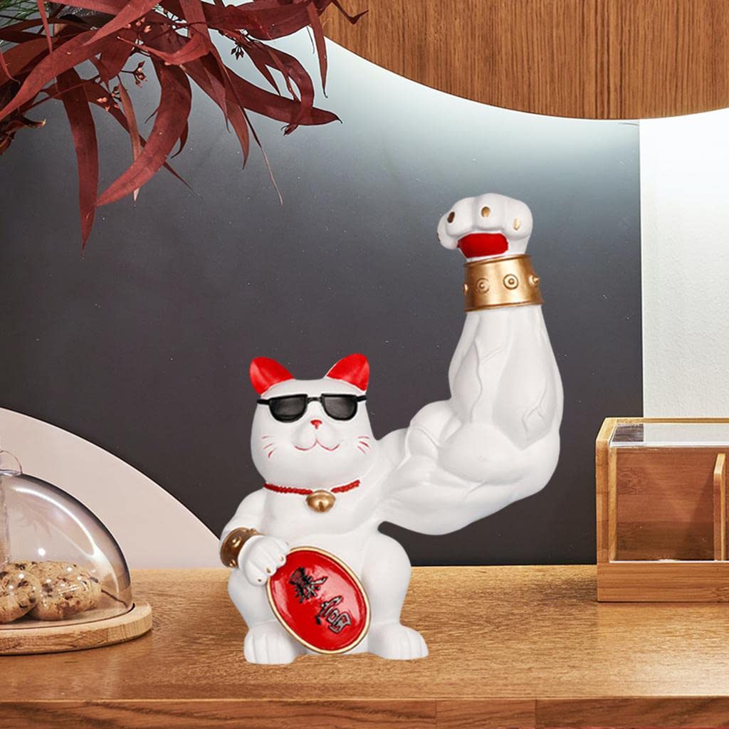 Amazon.co.jp: 猫の置物彫刻店オープニングデコレーションスタチュー手