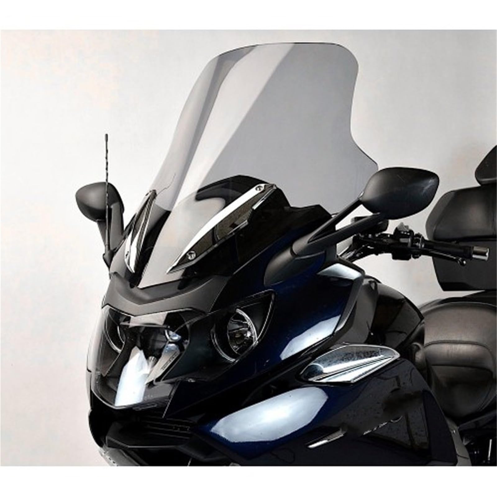 powietrzadeflektor Pasuje do BMW K1600B 2018-2024 Akcesoria Zwiększ K1600GT K1600GTL Przednia szyba motocykla Podwyższony deflektor Przednia szyba motocyklowa(52 Smoky gray)