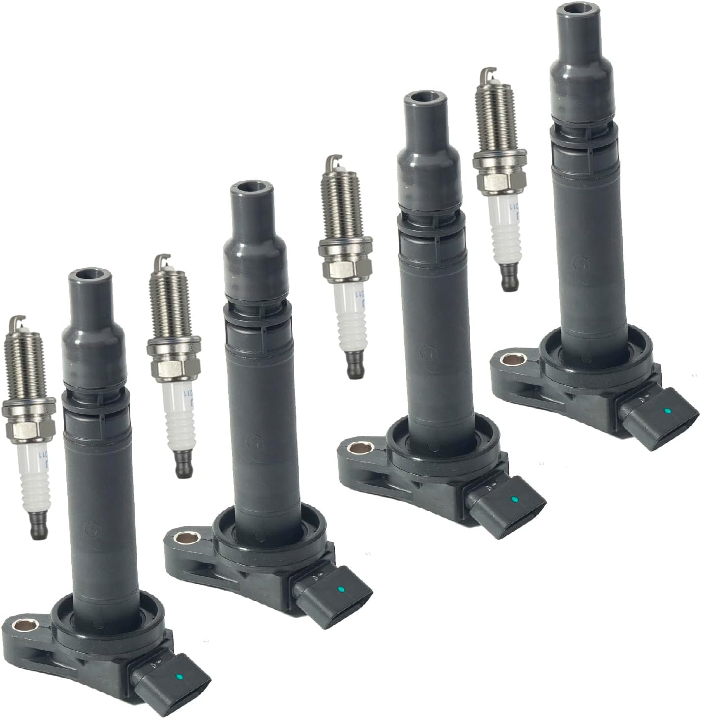 uf487 uf630 Ignition coil pack with Iridium Spark Plug for Toyota Camry Lexus Scion Corolla Avalon HIghlander RAV4 Sienna Es300h Nx300h TC Venza 2.5L L4, 4pcs