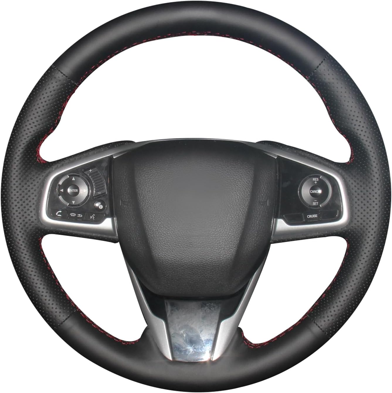 MEWANT Customized Version Artificial Leather Car Steering Wheel Cover for Honda Civic 10 X/CR-V CRV/Clarity