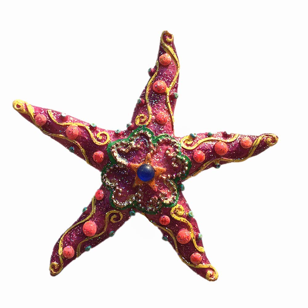 Muyu Magnet Souvenir Purple Sea Star Shape Fridge Boracay Maldives Bali Jamaica Travel Gift Home Kitchen Decoration ic Sticker Ocean Scenery Refrigerator Collection