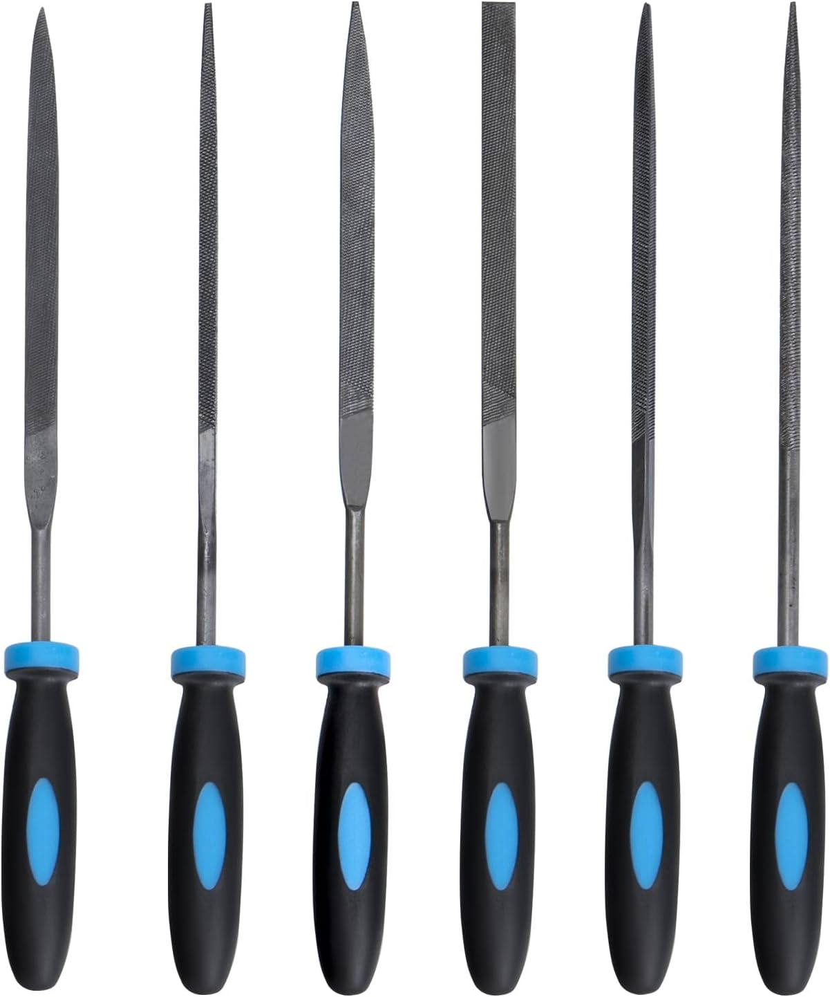 Metal Needle File Set Metal Files Files Tools for Metal Needle Files Small File set for Metal Work Flat File File Tool Steel File Hand Files for Metal Wood Plastic Jewelry Leather DIY 6 Pcs