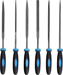 Metal Needle File Set Metal Files Files Tools for Metal Needle Files Small File set for Metal Work Flat File File Tool Steel File Hand Files for Metal Wood Plastic Jewelry Leather DIY 6 Pcs