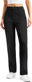 Rammus Womens Stretchy Pull on Straight Leg Jeans | High Waisted, Sweatpant Jeans, Denim Pants, Tummy Control, Elastic Waist, Pockets, Trendy, Jeggings, Comfortable, Casual