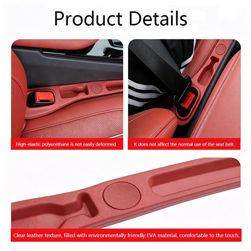 Organizador de Espacio para Asiento de Coche para Dacia Sandero III/Sandero Stepway III 2021-2023 2024 Caja de Almacenamiento Ranura Delantera Bloqueador de Caídas Accesorios,Black