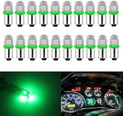 Vista 9 de BlyilyB - Juego de 12 bombillas LED anaranjadas BA9 BA9S 53 57 1895 64111 para placa de matrícula, puerta lateral, luces de cortesía interiores