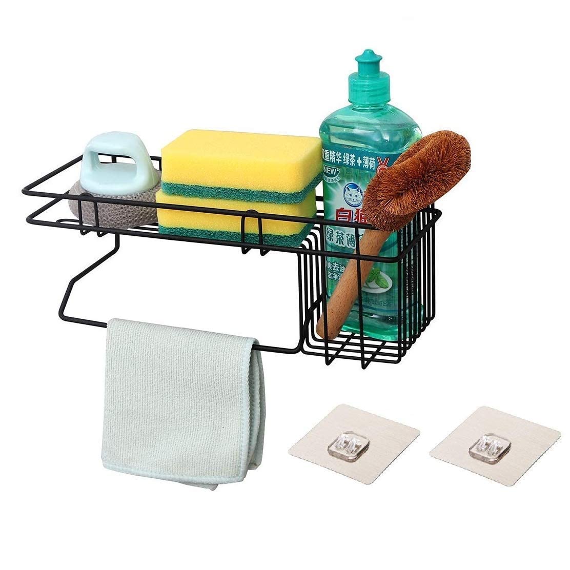 See full amazon price history chart for DONDA Self Adhesive Wall Mounted Metal Finish Multipurpose Bathroom Shelf with Towel Hanging Rack | Multiple Use for Bathroom, Kitchen, Sink, Cleaning Supplies Organizer (Black) DONDA Self Adhesive Wall Mounted Metal Finish Multipurpose Bathroom Shelf with Towel Hanging Rack | Multiple Use for Bathroom, Kitchen, Sink, Cleaning Supplies Organizer (Black) (B0C5D83L4T) Amazon Price History, Amazon Price Tracker