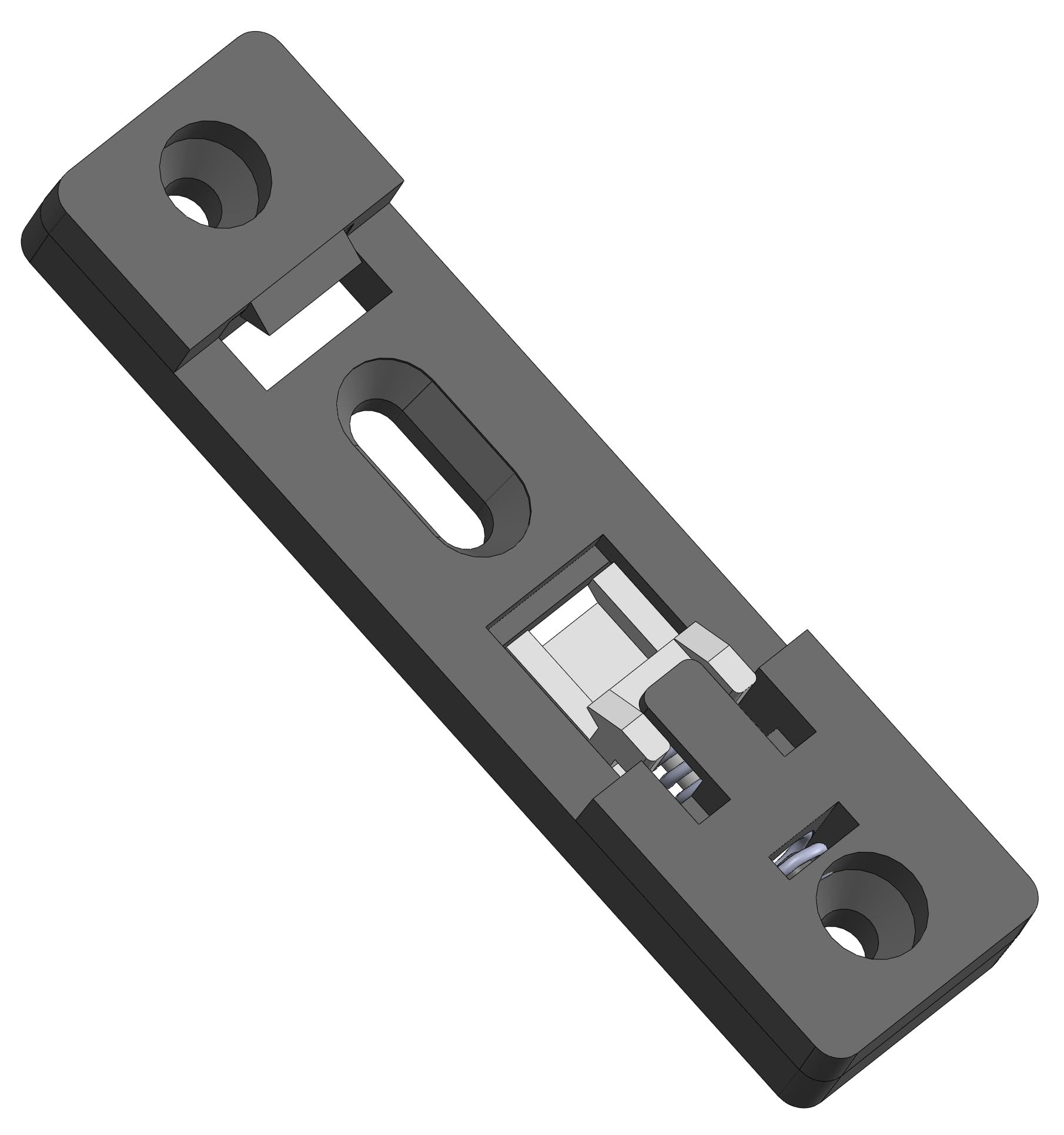 GAURANG Lot de 10 supports de montage sur rail DIN de 20 mm de large, supports de montage universels en nylon pour disjoncteurs, commutateurs, relais statiques, noir DRB20-2-10 trous flexibles