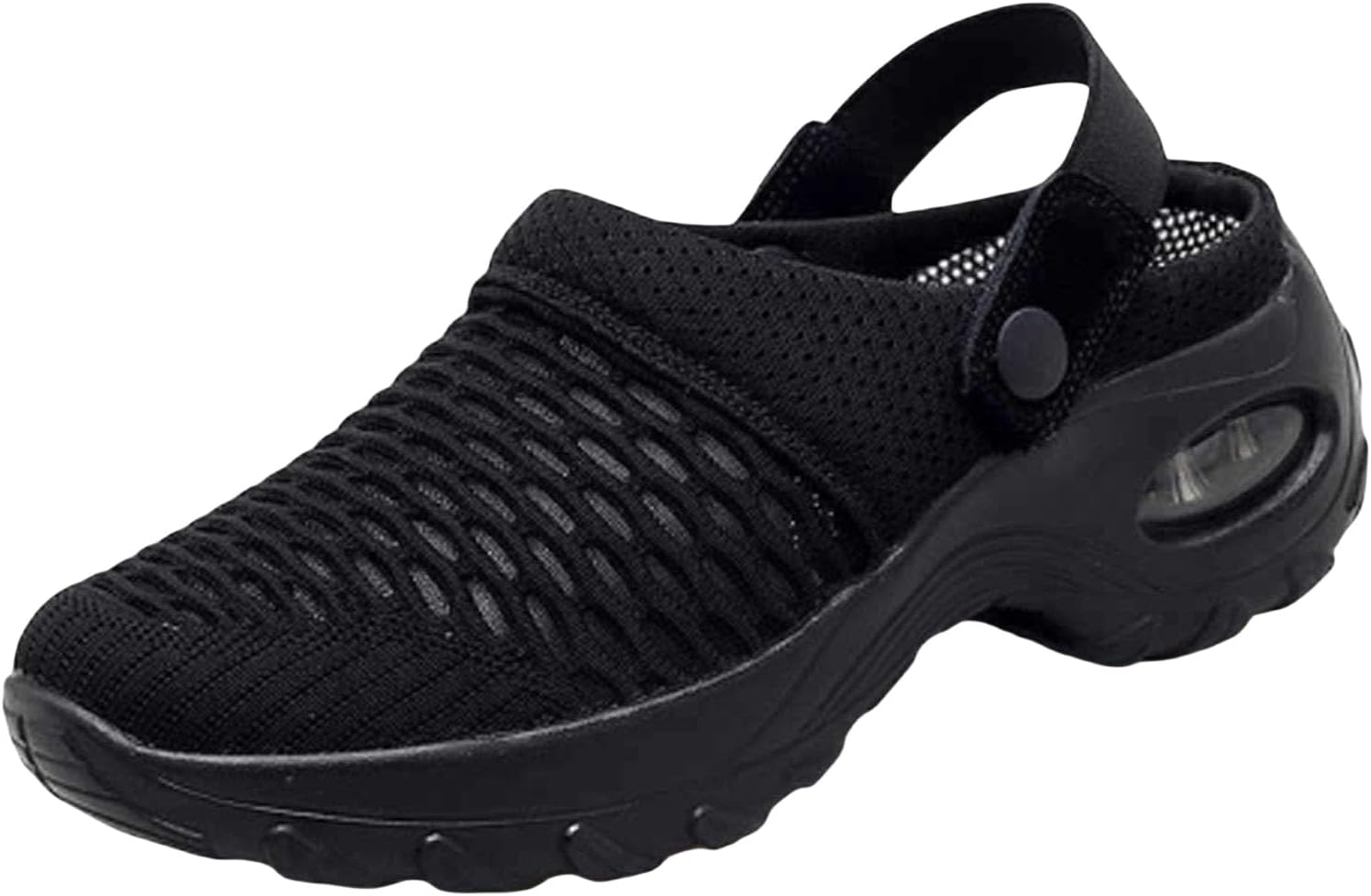Women's Orthopedic Clogs Summer Air Cushion Platform Mesh Mules Sneaker Wide Width Diabetic Walking Shoes Lightweight Sports Sandals Outdoor Slippers Walking Shoes