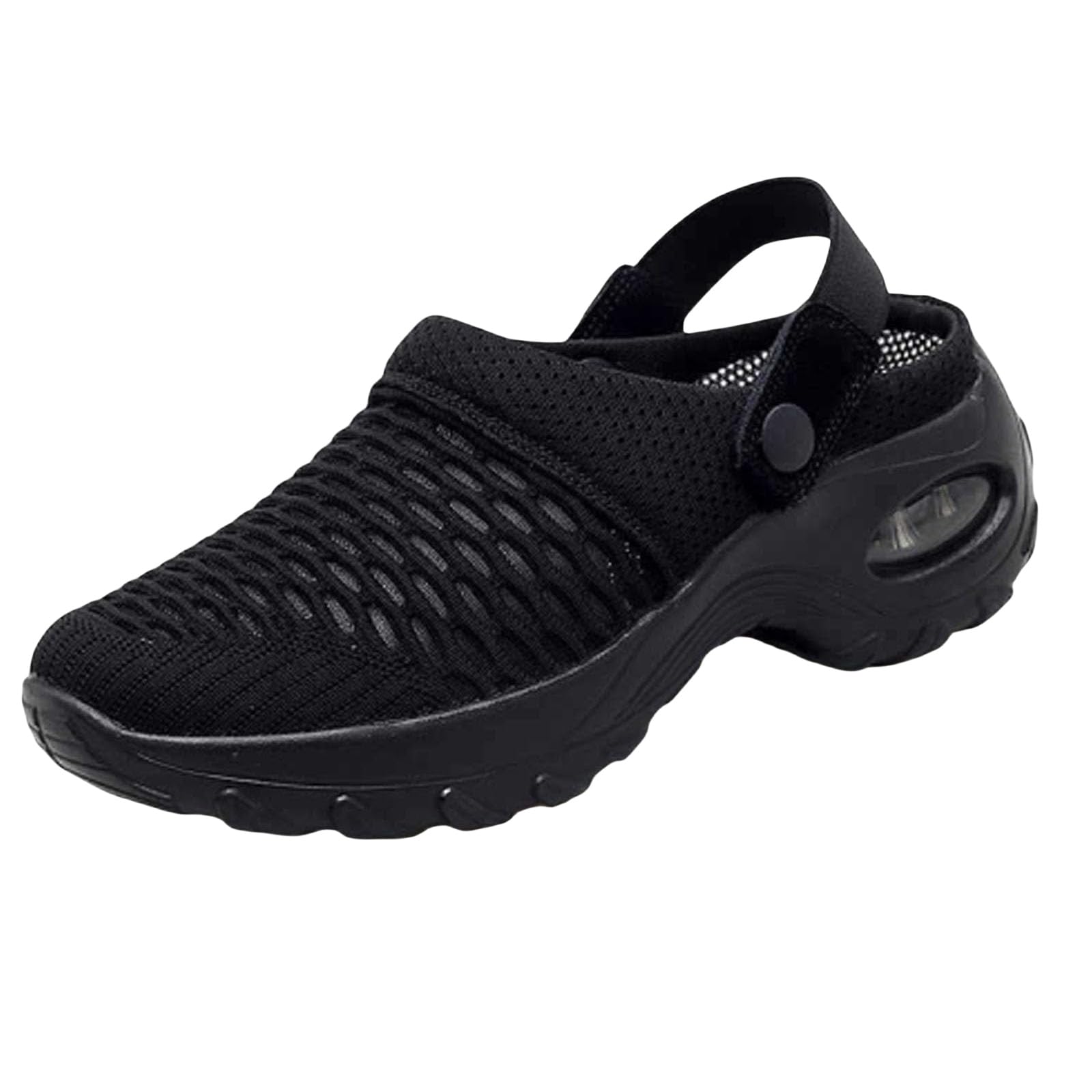 Women's Orthopedic Clogs Summer Air Cushion Platform Mesh Mules Sneaker Wide Width Diabetic Walking Shoes Lightweight Sports Sandals Outdoor Slippers Walking Shoes