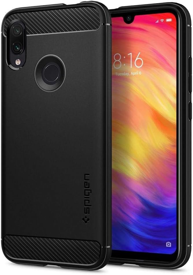 Spigen Rugged Armor Case Compatible with Redmi Note 7 - Black