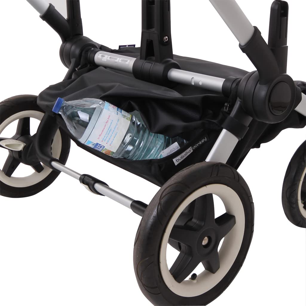 Cubre Cesta para Bugaboo Donkey 5 ECOPIEL NEGRA (Impermeable) - Gran volumen al no tener cremalleras