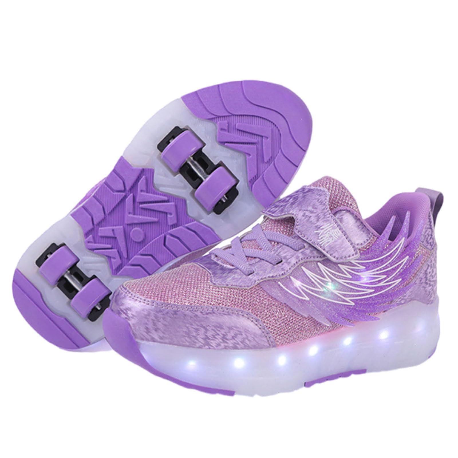 Zapatillas Deportivas con Ruedas para niños,Zapatillas con Ruedas,Zapatos con Ruedas y LED Luces para Niña,Recargables,Comodidad,para Regalos de cumpleaños y Navidad