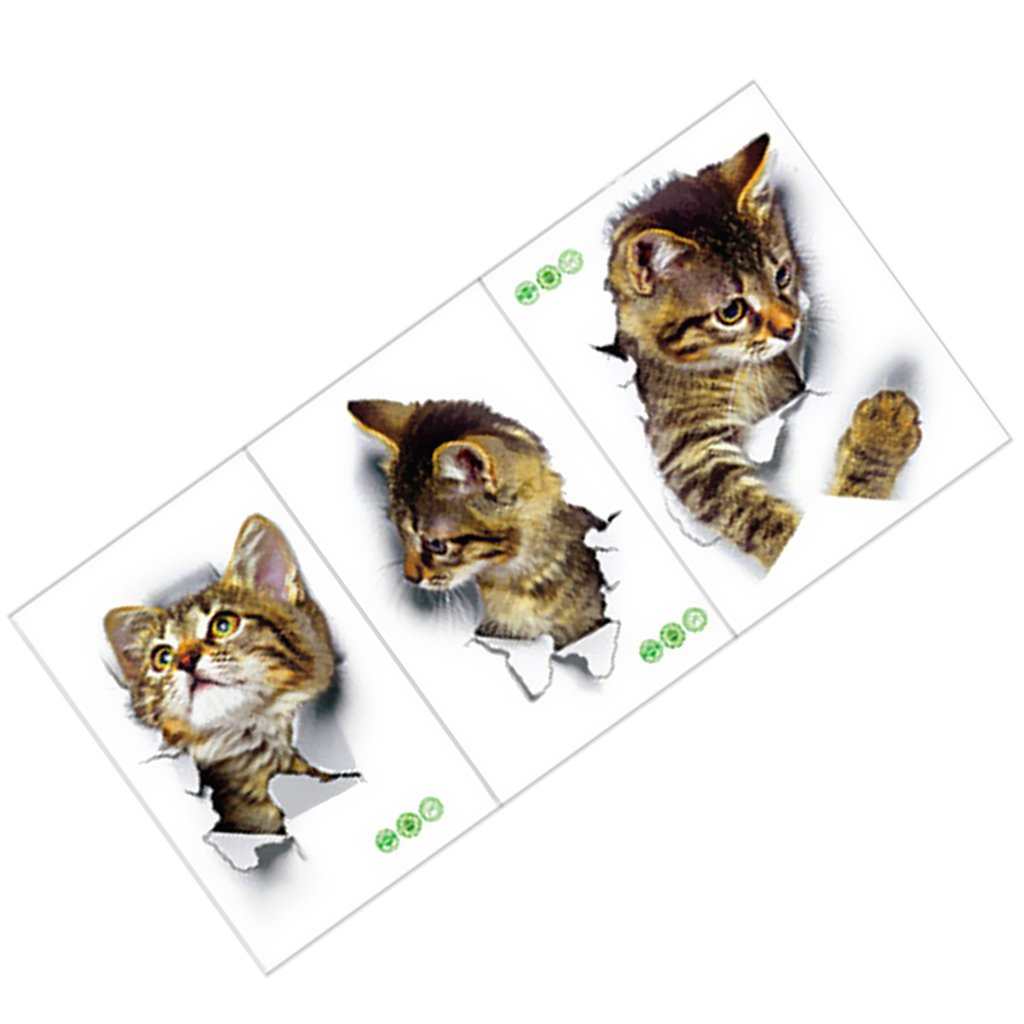 WOVEBIUS kitchen bedroom Wall Stickers Art Room Removable Decals Cute Cat