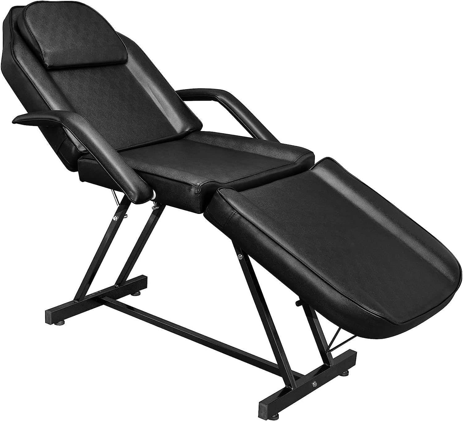Klappbare Massageliege für Tattoo und Kosmetik Schwarz | Professionelle multifunktionale Schönheitsausrüstung für Salon Spa