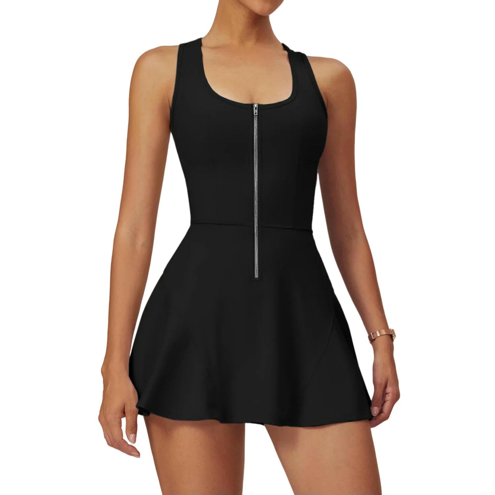 bielizna modelująca spódnica do jogi kombinezony odzież sportowa zamek jednoczęściowa spódnica body odzież na siłownię fitness dres sportowy bodysuit-advanced czarny-S