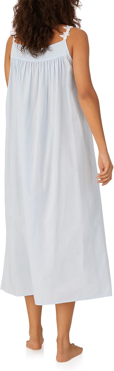 Eileen West Queen Anne's Lace Womens Sleepwear & Loungewear - Florentine Lace Collection - 100% Cotton Lawn Long Nightgown - Image 3