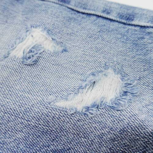 KIDSCOOL SPACE Baby Girls Boys Jeans Shorts,Ripped Simple Design Cute Summer Denim Pants3