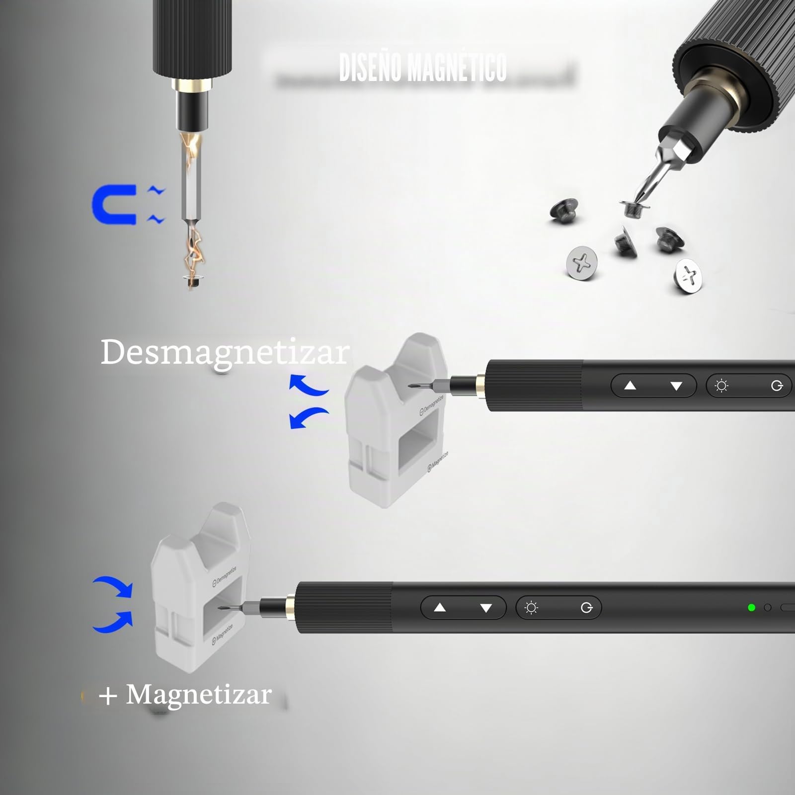 Kits de destornilladores eléctricos 66 en 1, mini juegos de destornilladores, destornillador de precisión recargable con 56 puntas, limpiador de auriculares, herramientas de reparación de