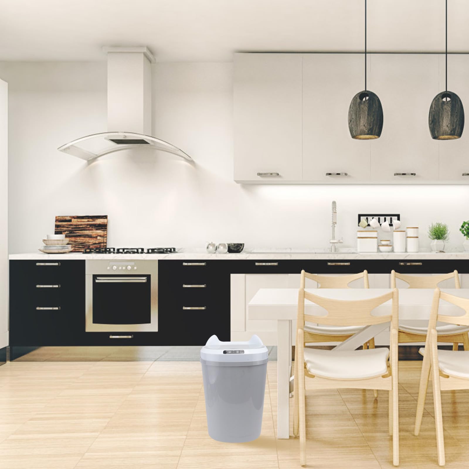 NUOBESTY Intelligenter Sensor Abfalleimer 17l aus Pp mit Akku | Automatisches Öffnen und Schließen, für Zuhause und Hotel, Inklusive Wiederaufladbarem Batteriepaket