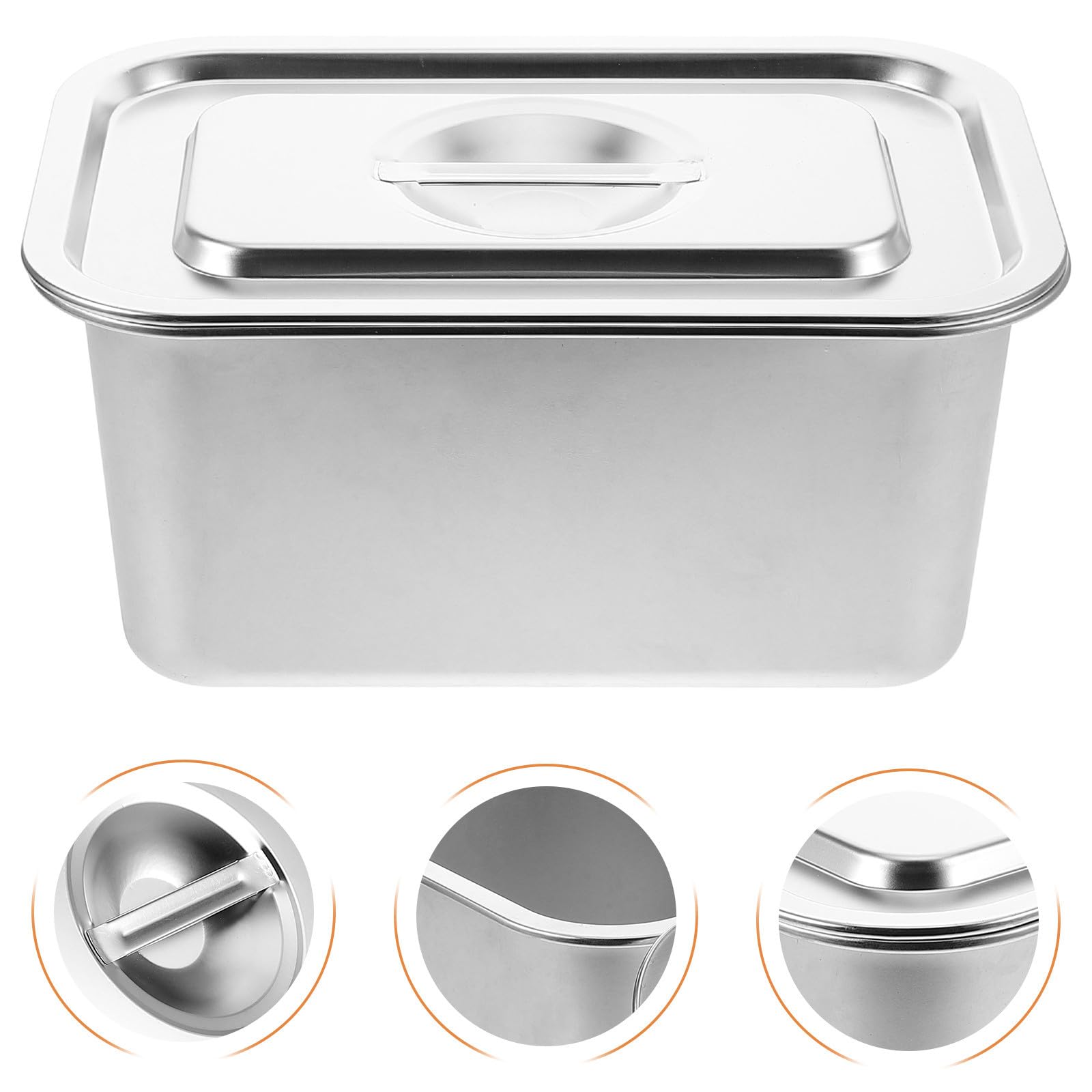 ERINGOGO Composteur Cuisine Acier Inoxydable avec Couvercle Bac à Déchets Alimentaires pour Compostage Intérieur Étanche et Facile à Nettoyer de Hauteur pour Compostage Maison