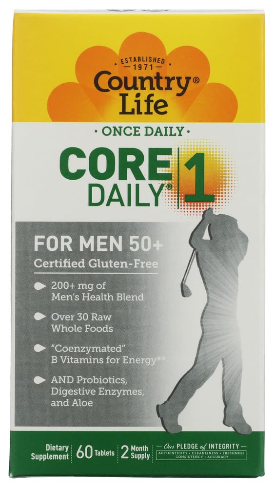 Country Life Core Daily-1 Multivitamin for Men 50+, 60 Tablets