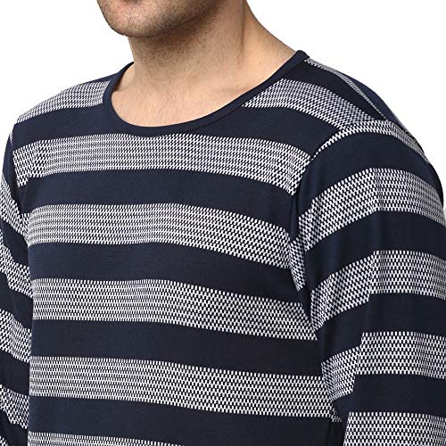 Image of Mack Jonney Men Cotton Blend Relaxed Night Suit Co-Ord Set with Round Neck Full Sleeve T-Shirt and Track Pant-Vj-Mns-Ttp-Group27