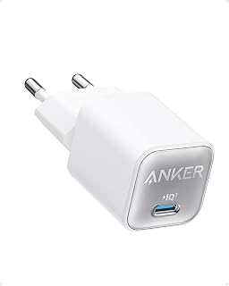 Anker Cargador USB C GAN 30 W, Cargador iPhone 511 (Nano 3), rápido PIQ 3.0 PPS, Compatible con iPhone 17/17 Pro MAX Air/16/15/14/13/12, Samsung Galaxy, Pixel 4/3, iPad, Macbook Air - Amazon product rated Grade A