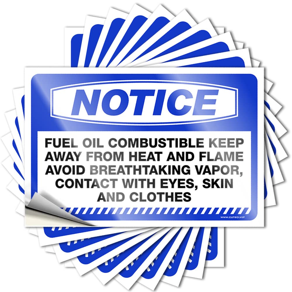 Cottage, Funny Sticker Birthday Bumper Notice Fuel Oil Combustible Keep Away from Heat | Personalized Waterproof Vinyl Stickers(12X18CM)