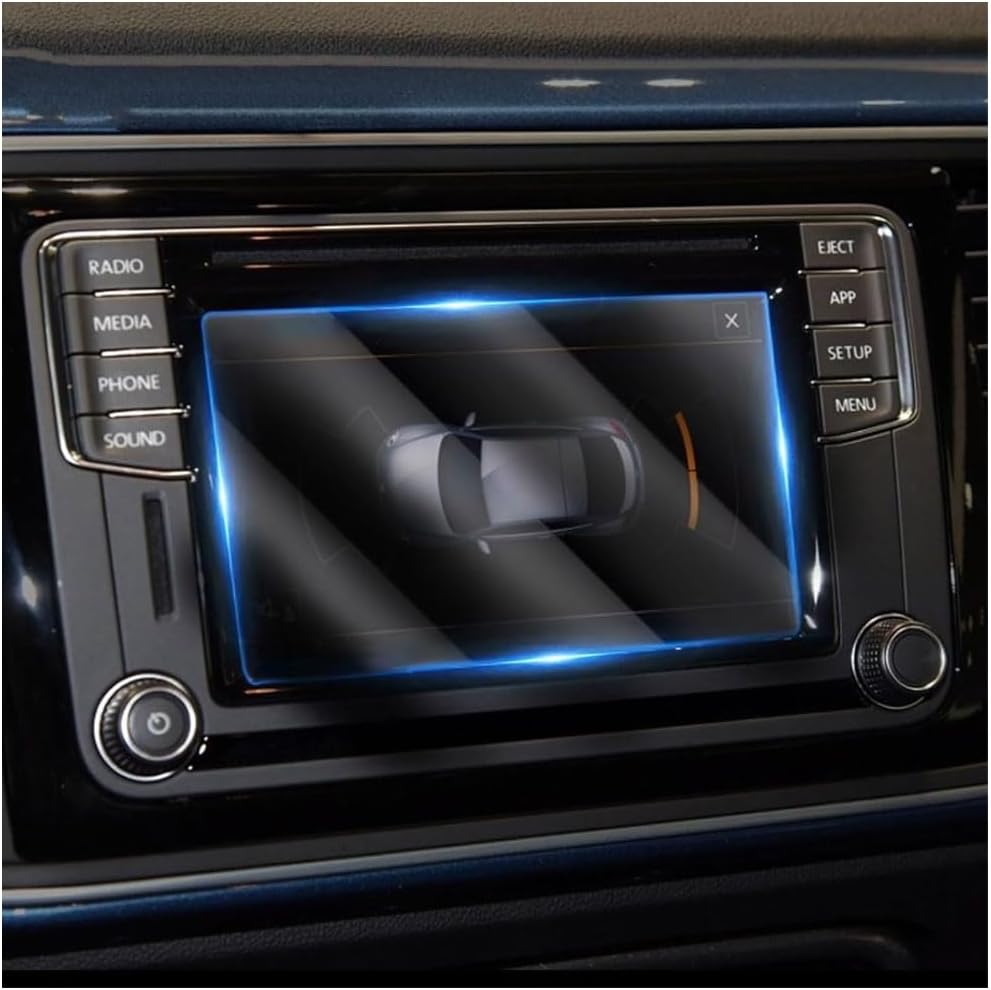 Car Screen Protector for Sharan 2016 2017 2018 2019, Car Radio Stereo Tempered Glass GPS Foils High Definition Protective Film No Glare Fingerprints Scratch