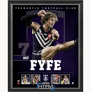 Nat Fyfe Fremantle Dockers F.c. Captain Official Licensed Afl Print Framed
