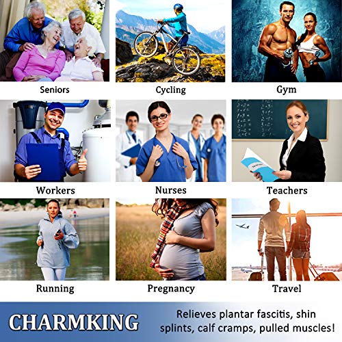 image for CHARMKING Compression Socks (3 Pairs) 15-20 mmHg is Best Athletic & Me