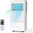 8500BTU Portable Air Conditioner 3-IN-1 with Fan&Dehumidifier AC unit with LED Remote Control up to 450 sq.ft. Room Air Conditioner with Sleep Mode,24H Timer,2 speed,Auto-evaporativ.