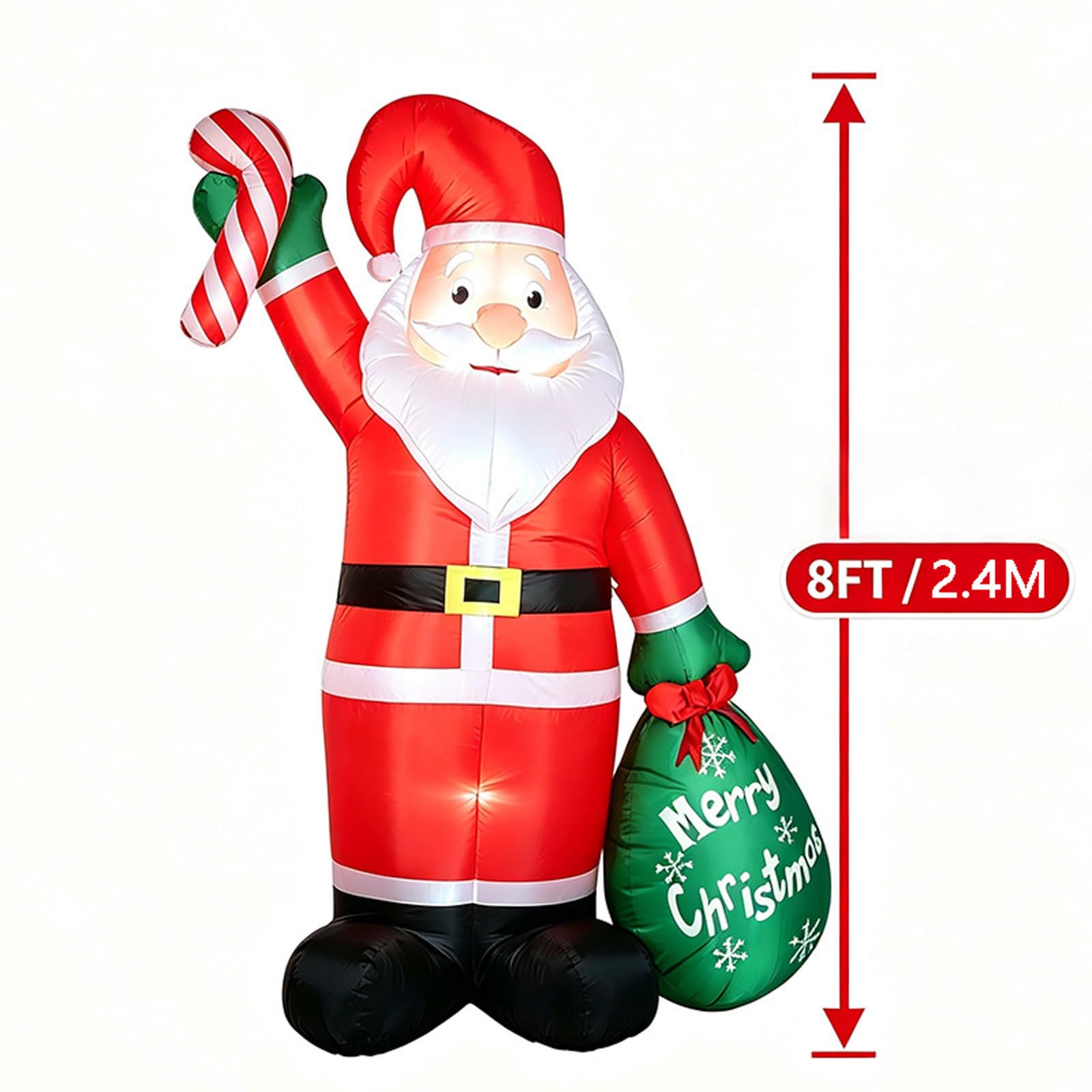 Decoración navideña inflable 240cm gigante Inflables navideños Papá Noel