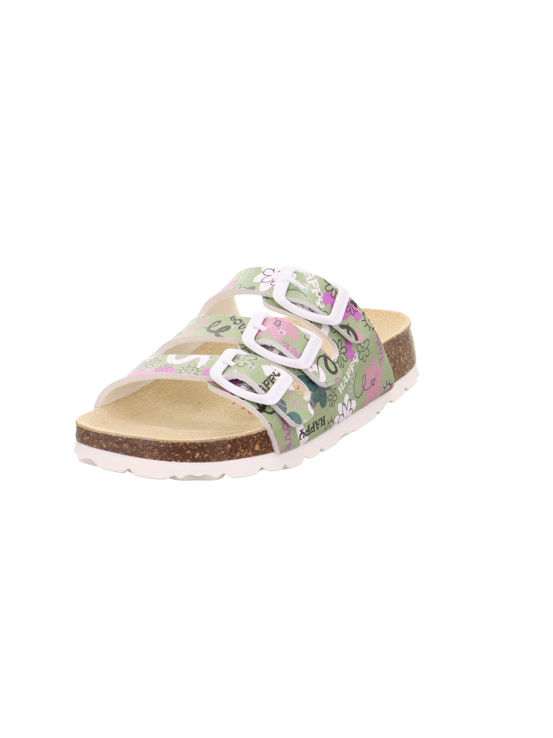 Superfit Girls' Footbed Slippers, Light Green Multicoloured 7500, 7.5 UK Child