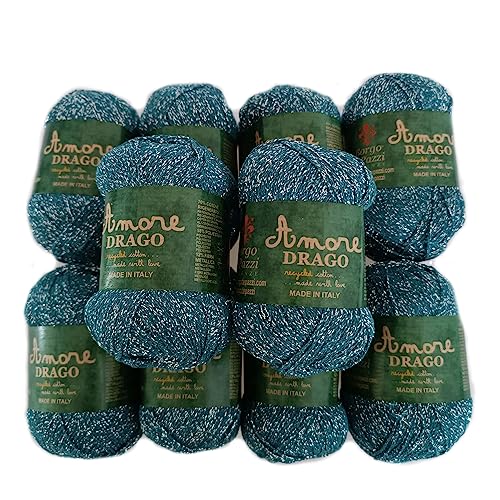 Filati Brillanti: Pacco da 10 Gomitoli di Cotone con Lurex - Per Creazioni Luccicanti e Stilose