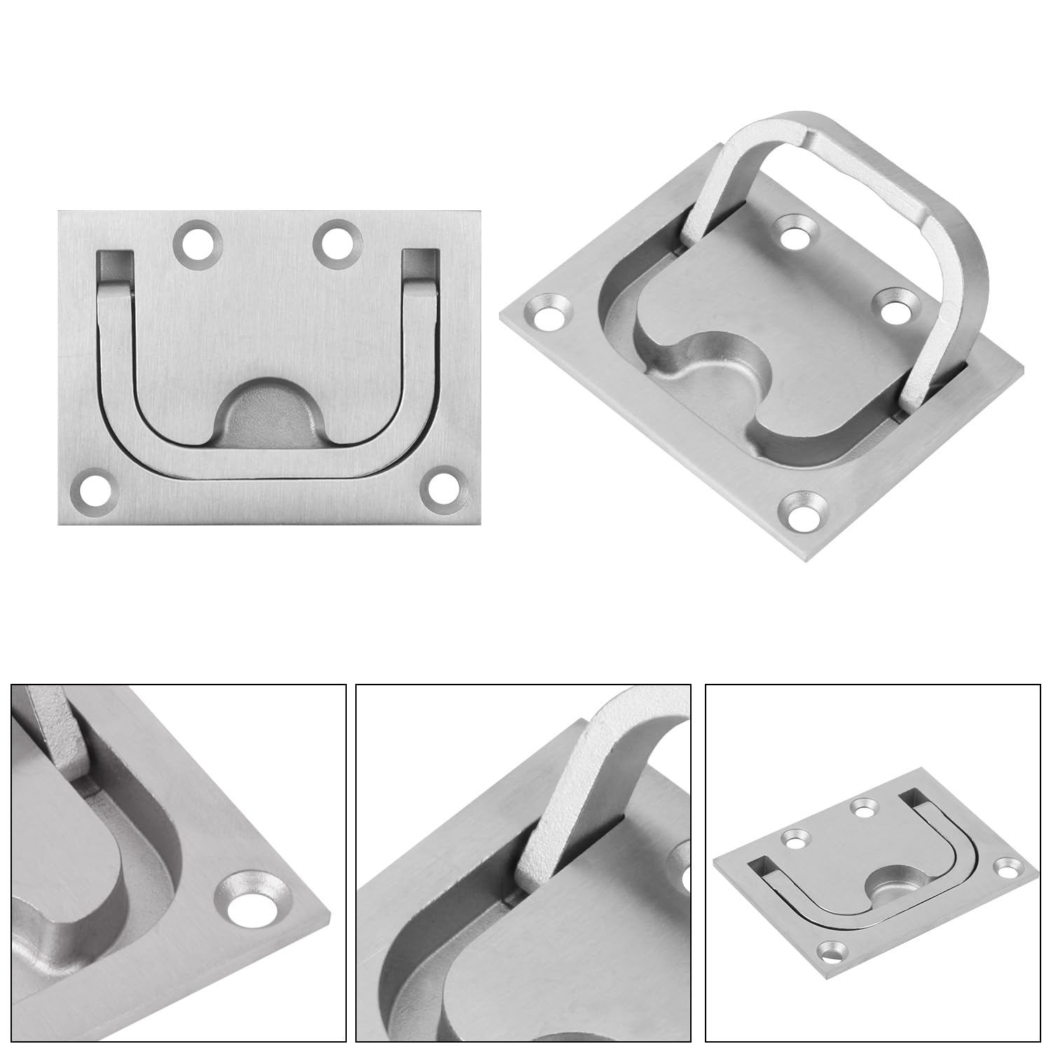 Stainless Steel Hatch Pull Handles - Flush Lift Design -3