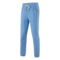 Sweatpants for Men Baggy Drawstring Elastic Waist Sweat Pants Tapered Joggers Lightweight Workout Track Pants Pockets