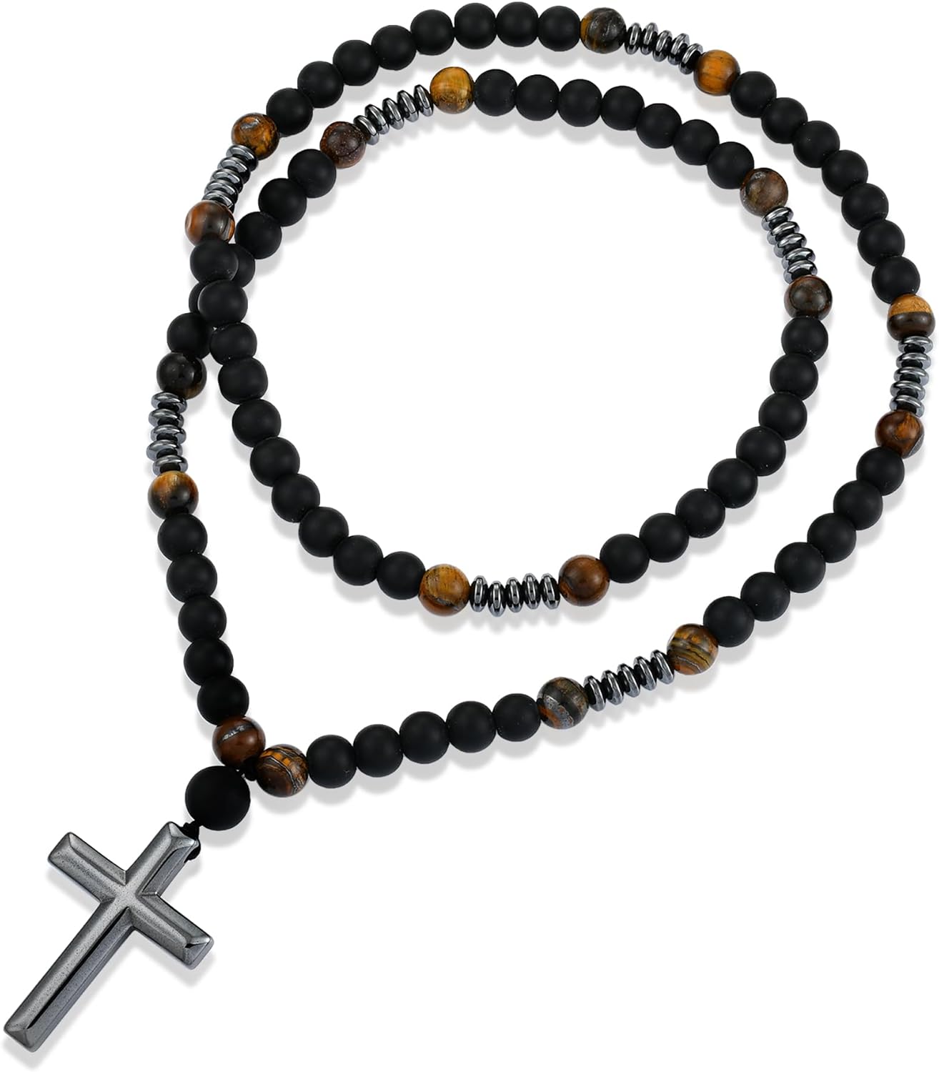 Bead Necklace for Men Tiger Eye Healing Necklace Men Necklace