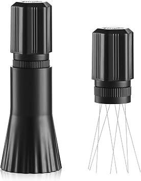 Bincoo Espresso Stirrer-Coffee Distribution Tool with 8 SUS304 Needles,Adjustable Needle WDT Tool with ABS Body,Espresso Distribution Tool Black