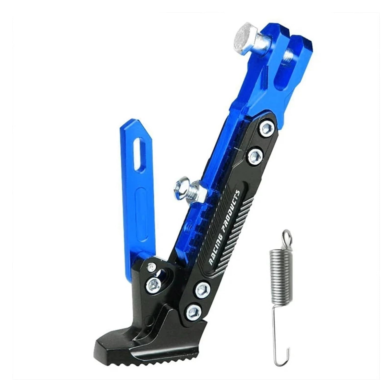 Pata De Cabra Lateral Universal Para Moto – Soporte Ajustable En Altura, Aluminio CNC, Negro