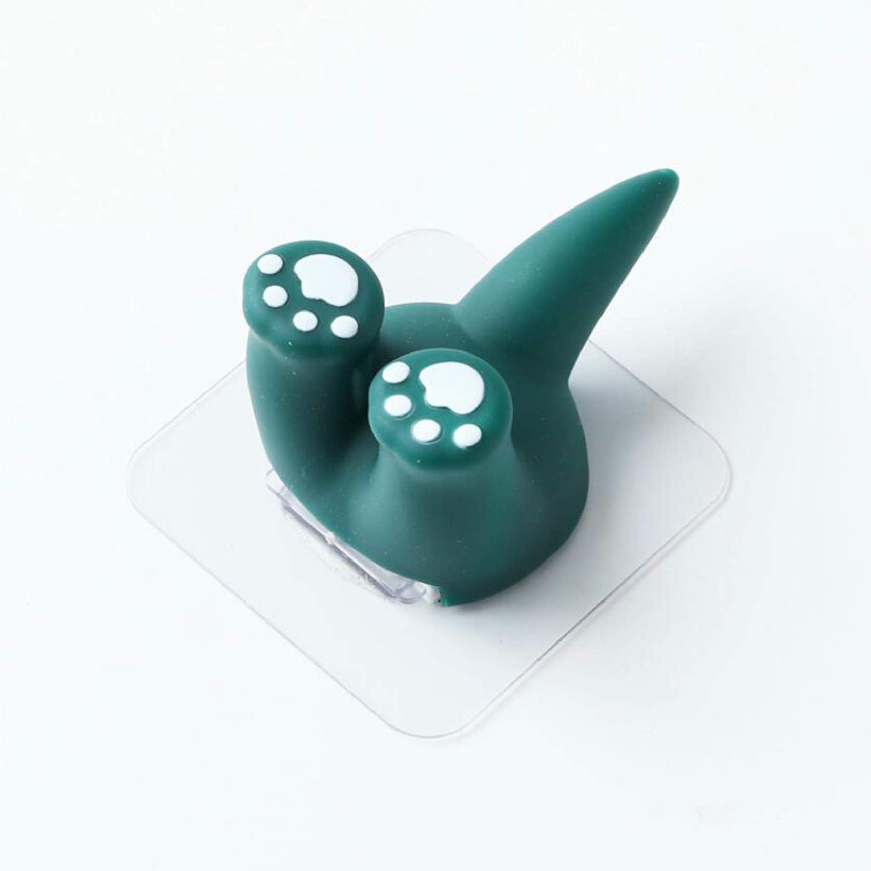 DONGMING Adhesive Hooks Animals Tail Toothbrush Holder for Kids, Bedroom, Bathroom,Green Dinosaur