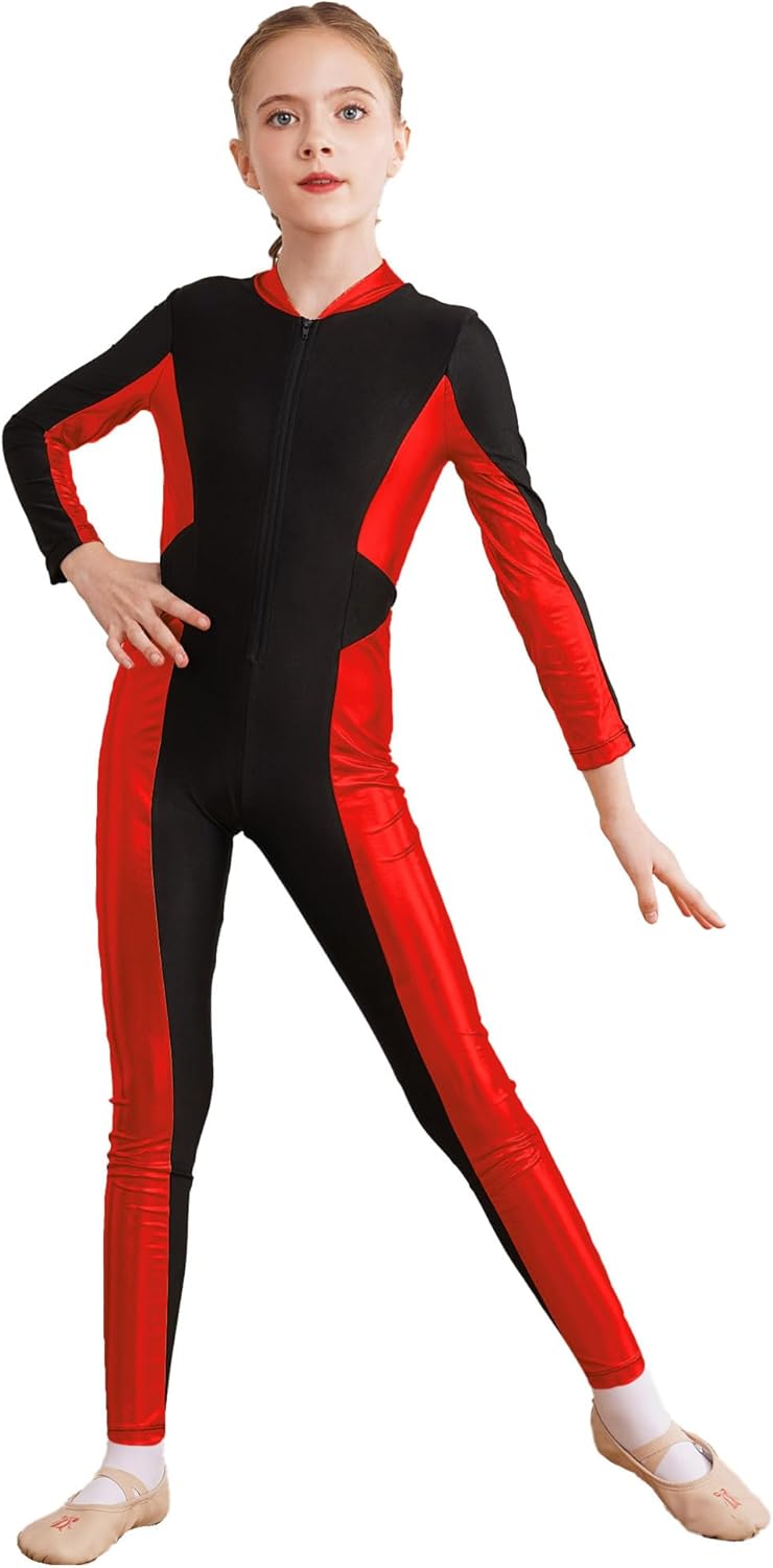 Kostüm Turnerin Turnanzug Mädchen IEFiEL Mädchen Turnanzug Langarm Leotard Gymnastik Trikot Sportanzug Kinder Kostüm Turnerin Mädchen