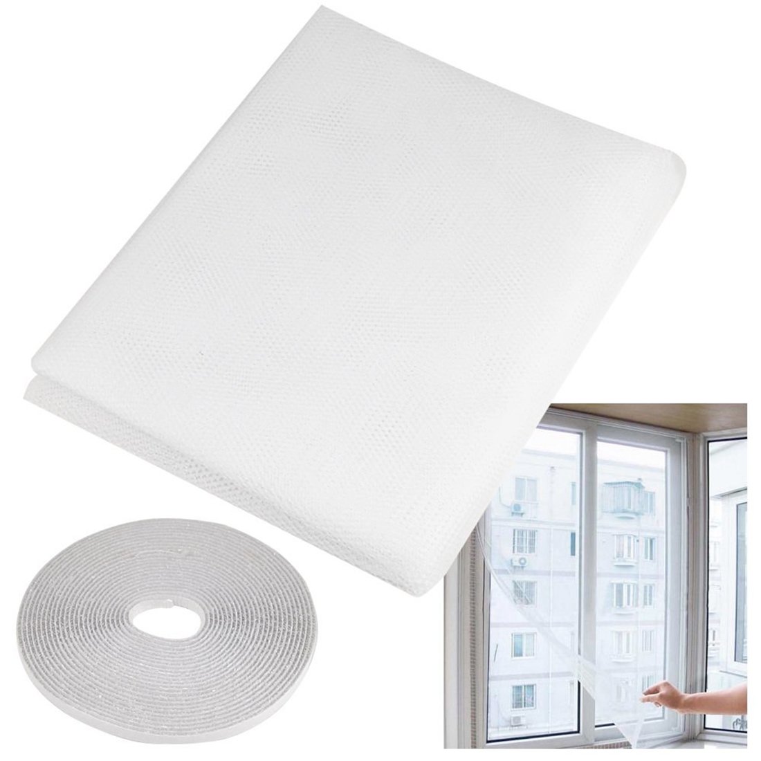 Pack of 3 Insect Mosquito Net Fly Screen Window Mesh Net with Sticky Tape