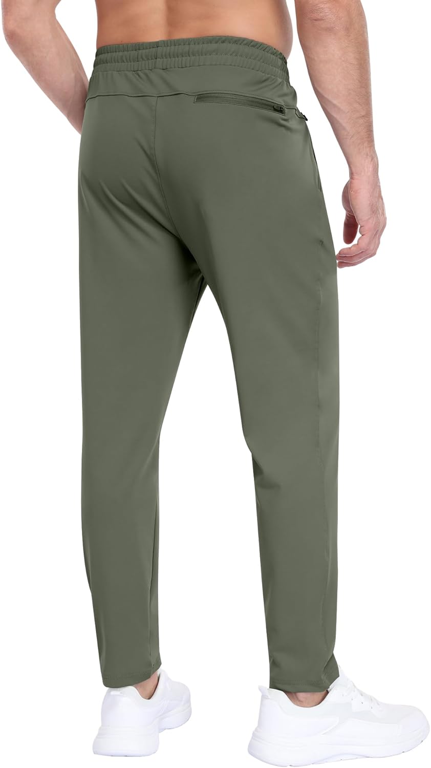 2 Pack Mens Fleece Lined Pants with Zipper Pockets,Winter Athletic Workout Warm Running Joggers Sweatpants for Men - Image 4