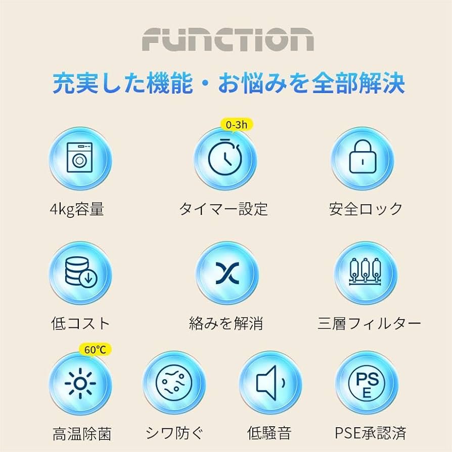小型衣類乾燥機 4kg コンパクト 高温滅菌 ダイヤル操作 壁掛け対応 省エネモ Amazon | SENTERN 小型衣類乾燥機 4kg コンパクト 高温滅菌